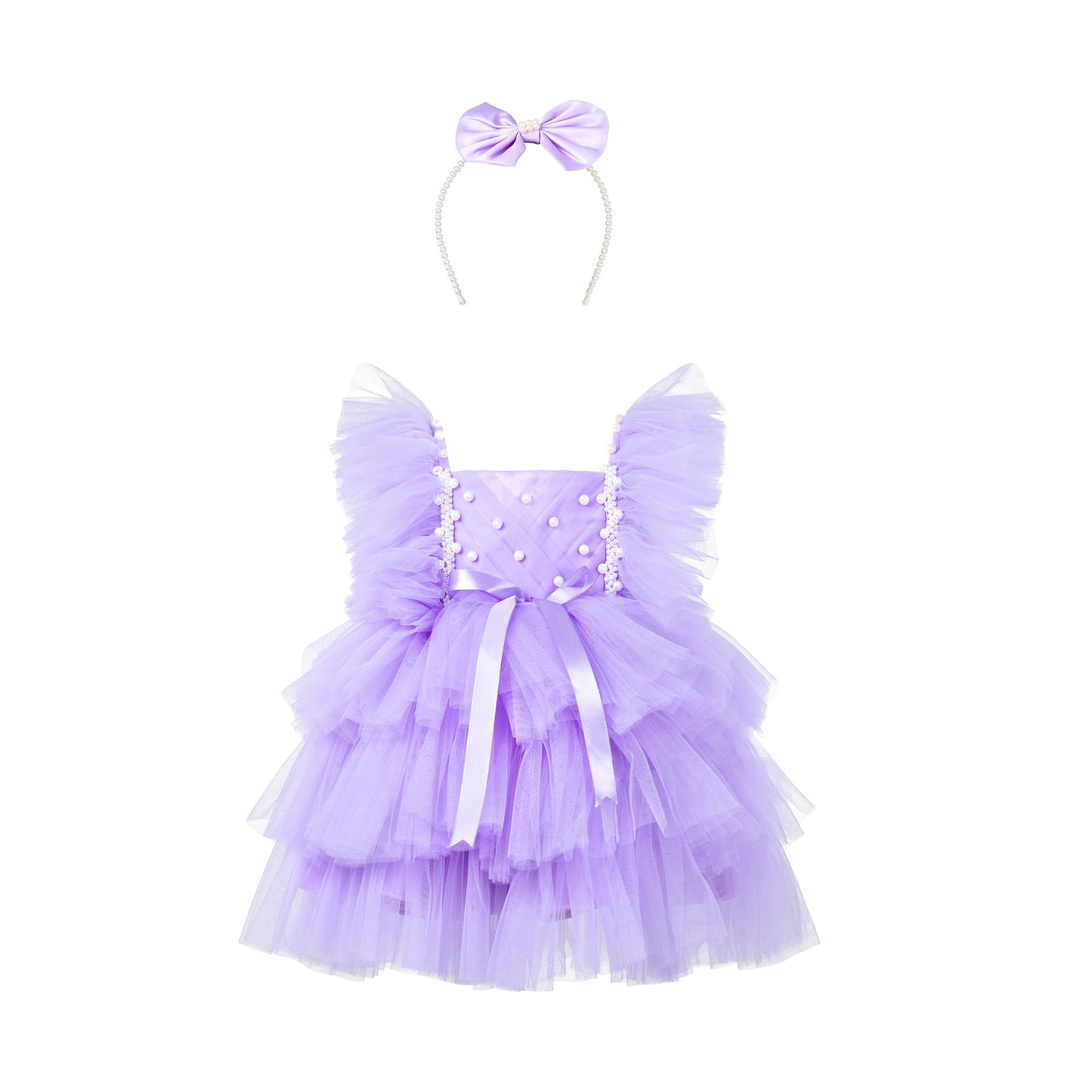 CLARA Pearl Tulle Dress